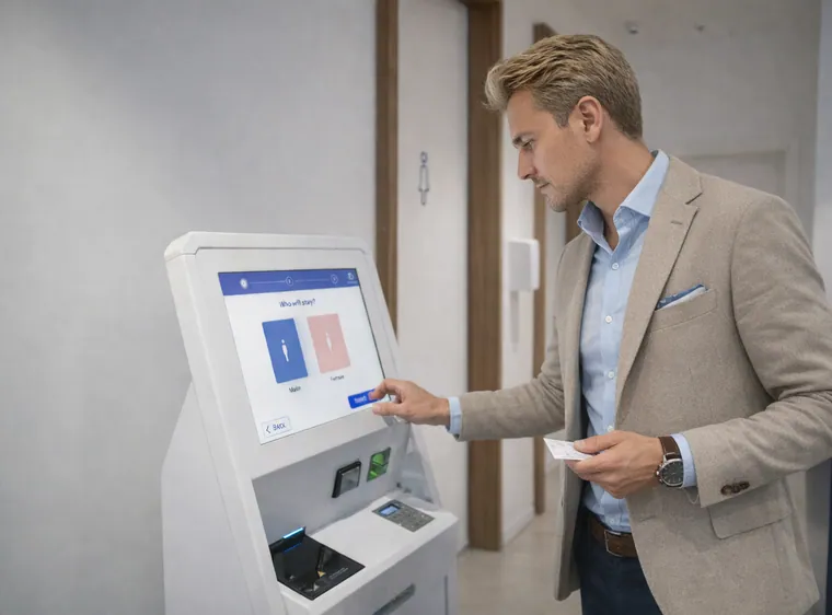Self-service check-in kiosks