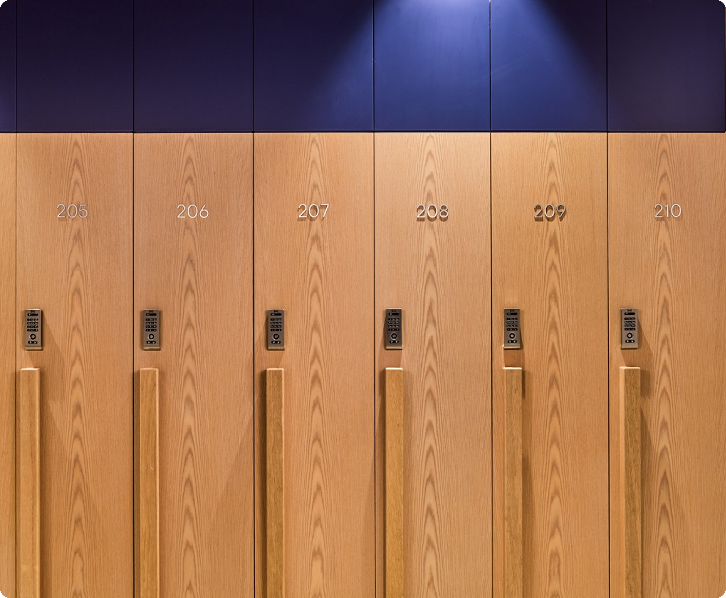Locker room corridor