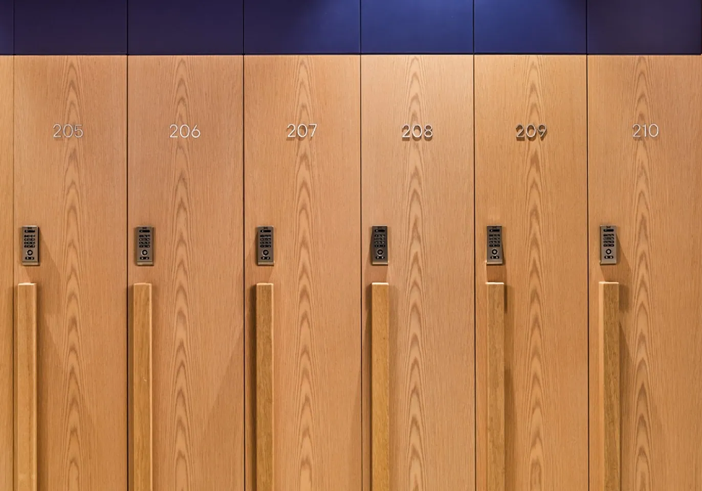 Locker room corridor