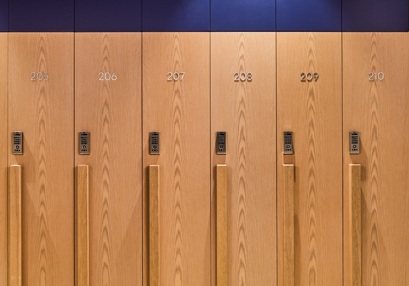 Locker room corridor