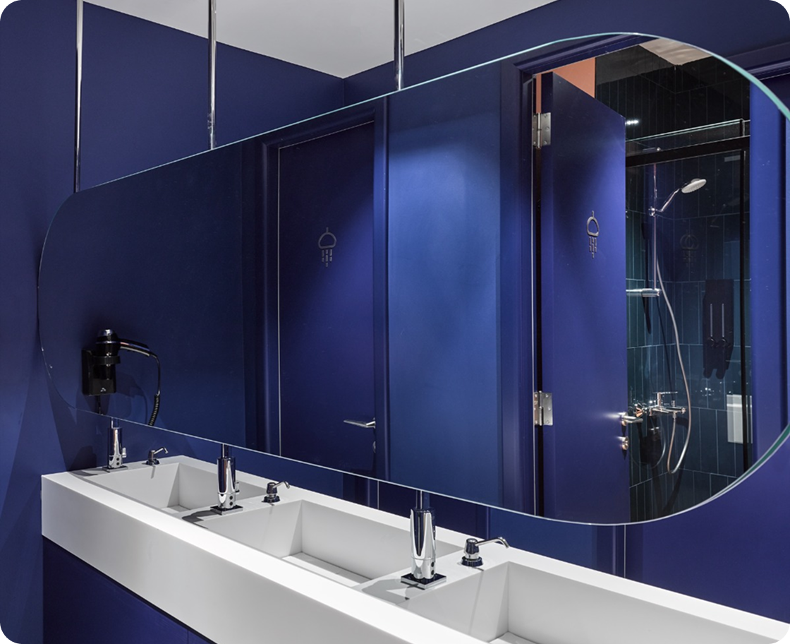 Shower sink area