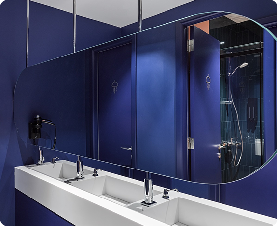 Shower sink area