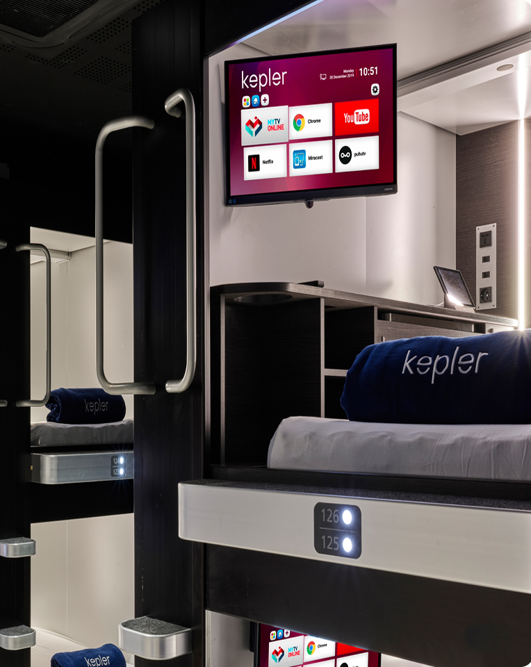 Private sleeping cabin interior