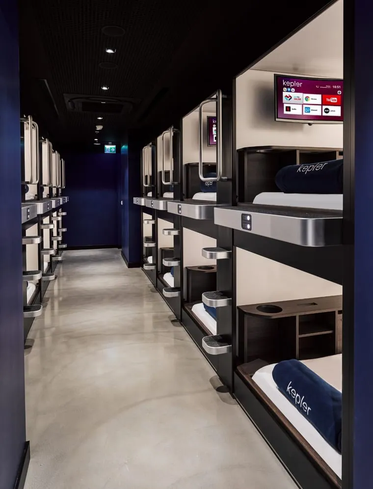 Private, soundproof smart sleeping pods