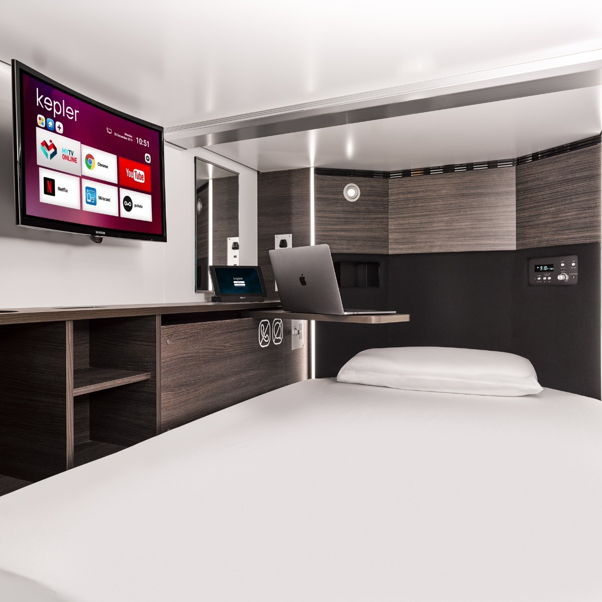 Sleeping pods at Kepler Club
