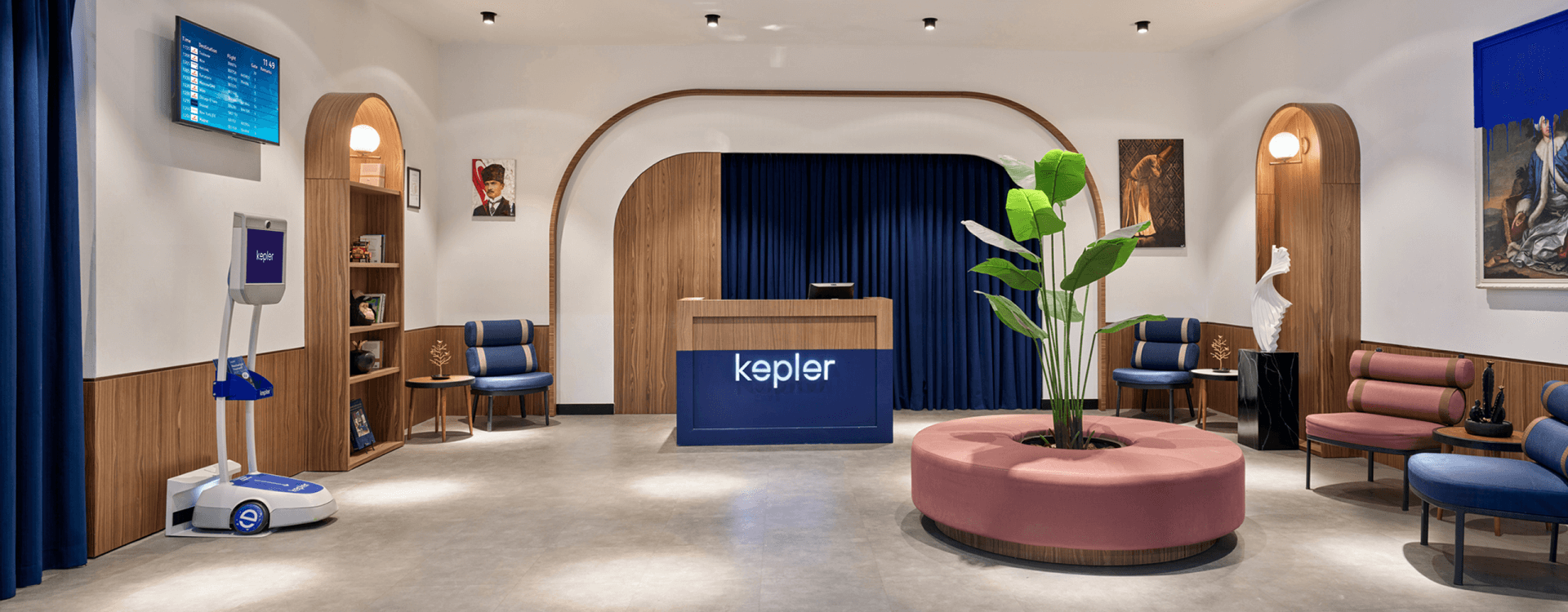 Photo of the reception area – a modern, clean, and inviting space designed to ensure a seamless guest experience.