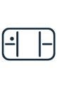 Icon of a foldable desk – Compact and practical design for efficient workspaces.