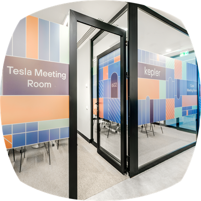 Meeting rooms equipped with modern amenities for a productive and professional environment.